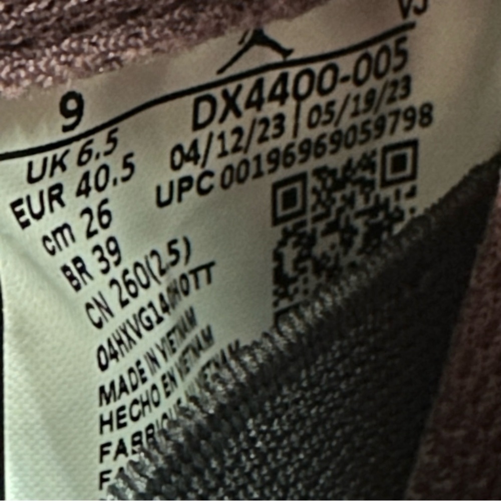 Women’s Nike Air Jordan 2 Retro Off Noir Sky K Mauve DX4400 005 Size 8 - Picture 9 of 14